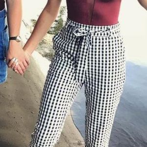 Checkered dress pants